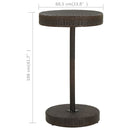 havebord 60,5x106 cm polyrattan brun