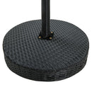 havebord 60,5x106 cm polyrattan sort