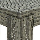 barbord til haven 100x60,5x110,5 cm polyrattan grå