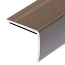 trappelister 15 stk. L-facon 90 cm aluminium brun