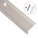 trappelister 15 stk. L-facon 90 cm aluminium champagnefarvet