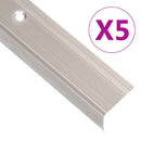 trappelister 5 stk. L-facon 90 cm aluminium champagnefarvet