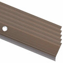 5 stk. trappelister L-facon 100 cm aluminium brun