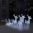 rensdyr og kane julefigur 280x28x55 cm akryl