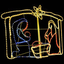 krybbespil 240 LED'er juledekoration 116x41x87 cm