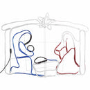 krybbespil 240 LED'er juledekoration 116x41x87 cm