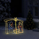krybbespil 240 LED'er juledekoration 116x41x87 cm