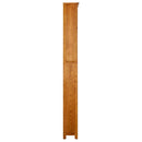 bogreol med 7 hylder 90x22,5x200 cm massivt egetræ
