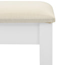 kosmetikbord med taburet 65x36x128 cm kejsertræ MDF hvid