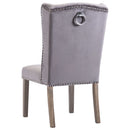spisebordsstol velour grå