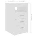 skrivebord hvid 140x50x76 cm konstrueret træ