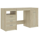 skrivebord 140x50x76 cm konstrueret træ sonoma-eg