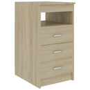 skrivebord 140x50x76 cm konstrueret træ sonoma-eg