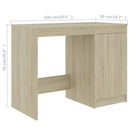 skrivebord 140x50x76 cm konstrueret træ sonoma-eg