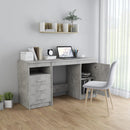 skrivebord 140x50x76 cm konstrueret træ betongrå