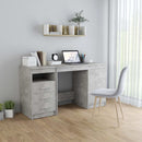 skrivebord 140x50x76 cm konstrueret træ betongrå