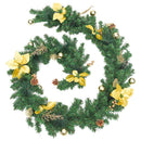 juleguirlande med LED-lys 2,7 m PVC grøn