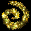 juleguirlande med LED-lys 2,7 m PVC grøn