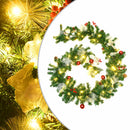 juleguirlande med LED-lys 2,7 m PVC grøn