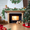juleguirlande med LED-lys 2,7 m PVC grøn