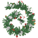 juleguirlande med LED-lys 2,7 m PVC grøn