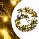 juleguirlande med LED-lys 2,7 m PVC sort