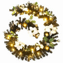 juleguirlande med LED-lys 2,7 m PVC sort