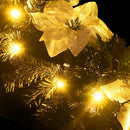 juleguirlande med LED-lys 2,7 m PVC sort