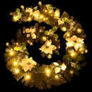 juleguirlande med LED-lys 2,7 m PVC sort