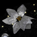 julekrans buefacon med LED-lys 90 cm PVC sort