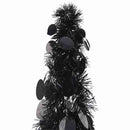 kunstigt pop op-juletræ 180 cm PET sort