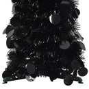 kunstigt pop op-juletræ 180 cm PET sort