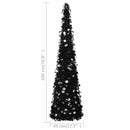 kunstigt pop op-juletræ 180 cm PET sort