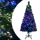 kunstigt juletræ med juletræsfod 150 cm fiberoptik grøn