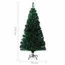 kunstigt juletræ med juletræsfod 150 cm fiberoptik grøn