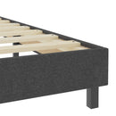 seng med boxmadras 100x200 cm stof mørkegrå