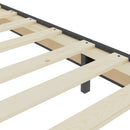 seng med boxmadras 200x200 cm stof mørkegrå