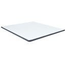 seng med boxmadras 200x200 cm stof mørkegrå