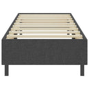 seng med boxmadras 100x200 cm stof mørkegrå