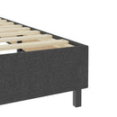 seng med boxmadras 120x200 cm stof mørkegrå