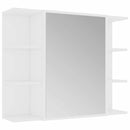 badeværelsesskab med spejl 80x20,5x64 cm konstrueret træ hvid