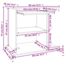 computerbord 80x50x75 cm spånplade grå