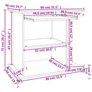 computerbord 80x50x75 cm konstrueret træ sonoma-eg