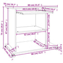 computerbord 80x50x75 cm konstrueret træ betongrå