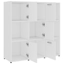 bogreol 90x30x90 cm konstrueret træ hvid