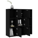 bogreol 90x30x90 cm konstrueret træ sort