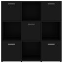 bogreol 90x30x90 cm konstrueret træ sort