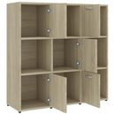 bogreol 90x30x90 cm konstrueret træ sonoma-eg