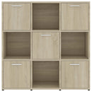 bogreol 90x30x90 cm konstrueret træ sonoma-eg