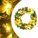 julekrans med LED-lys grøn 60 cm PVC